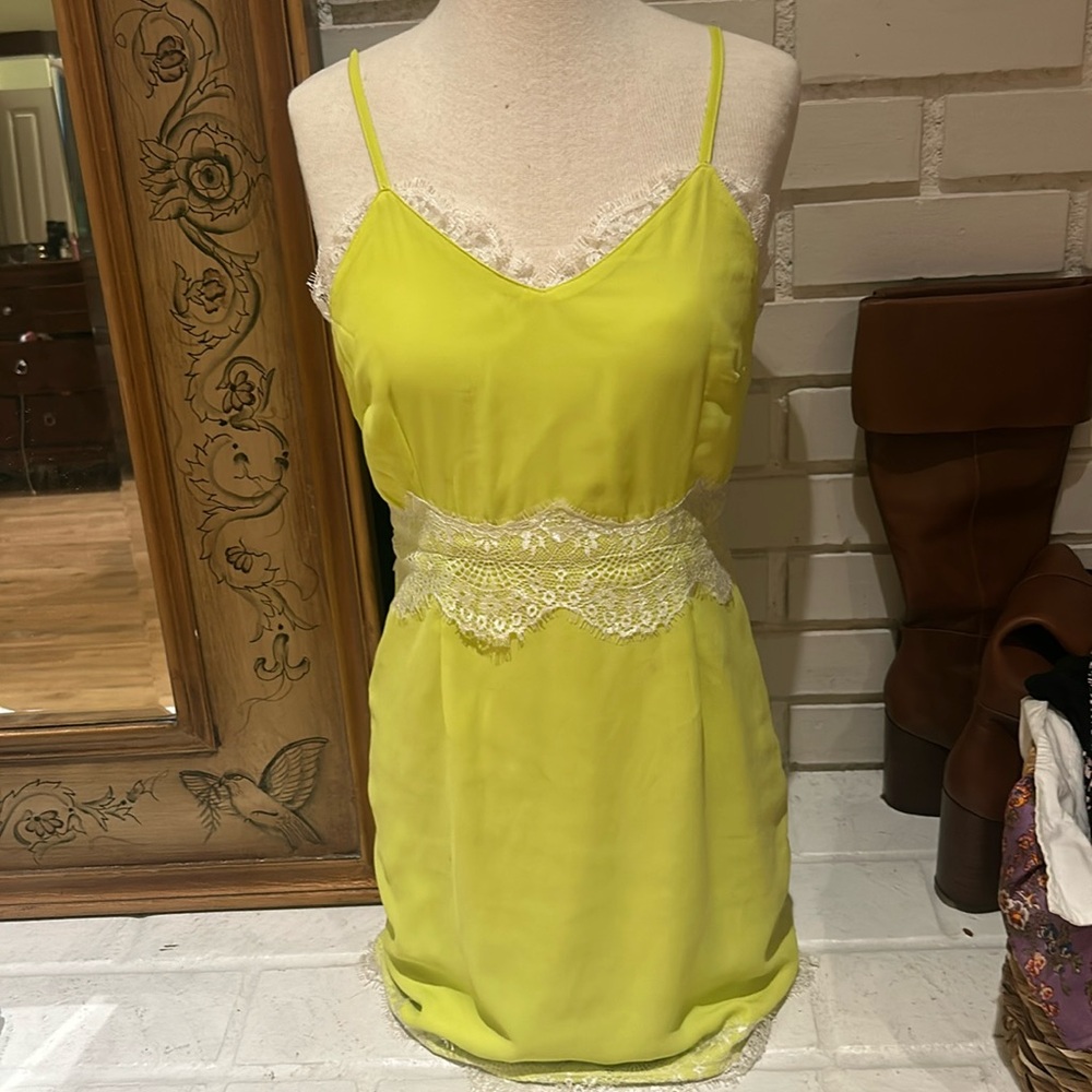 Neon lace dress